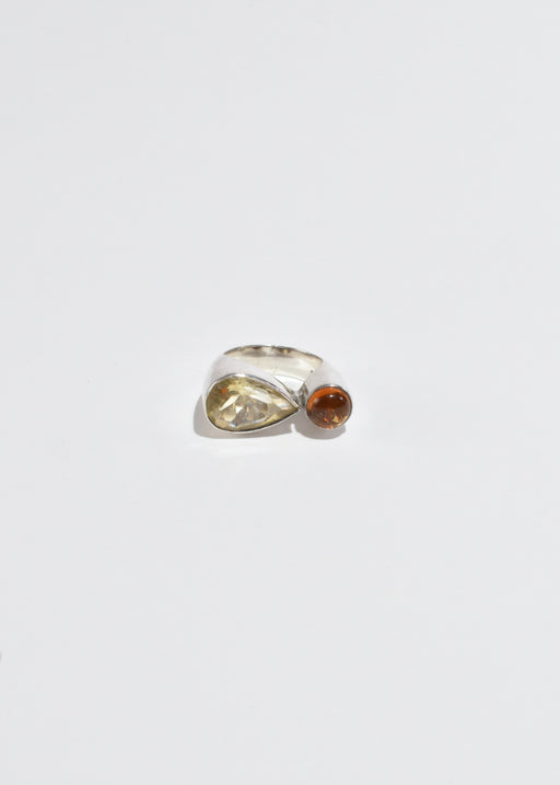 Citrine Amber Ring