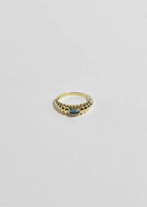 Ribbed Topaz Ring