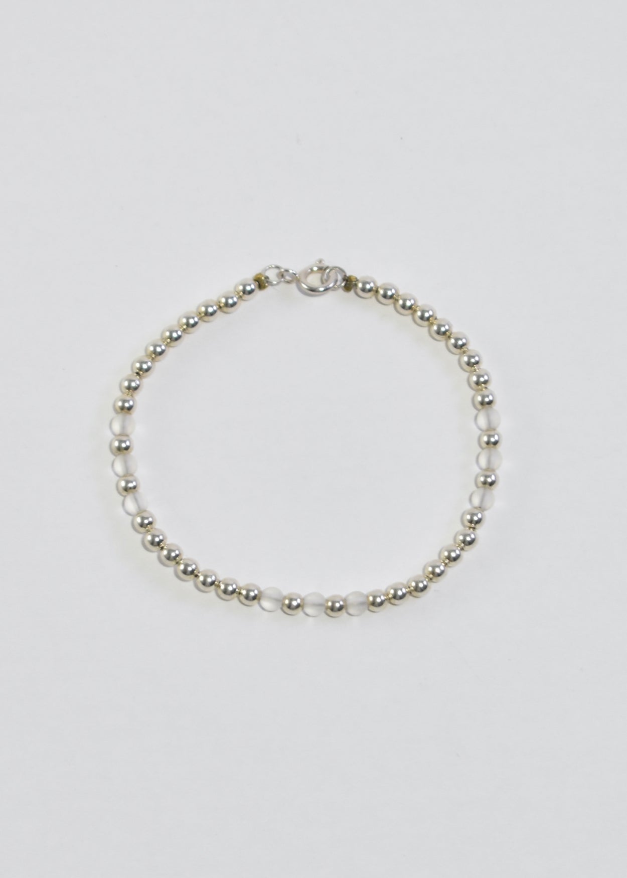 Silver Glass Bracelet