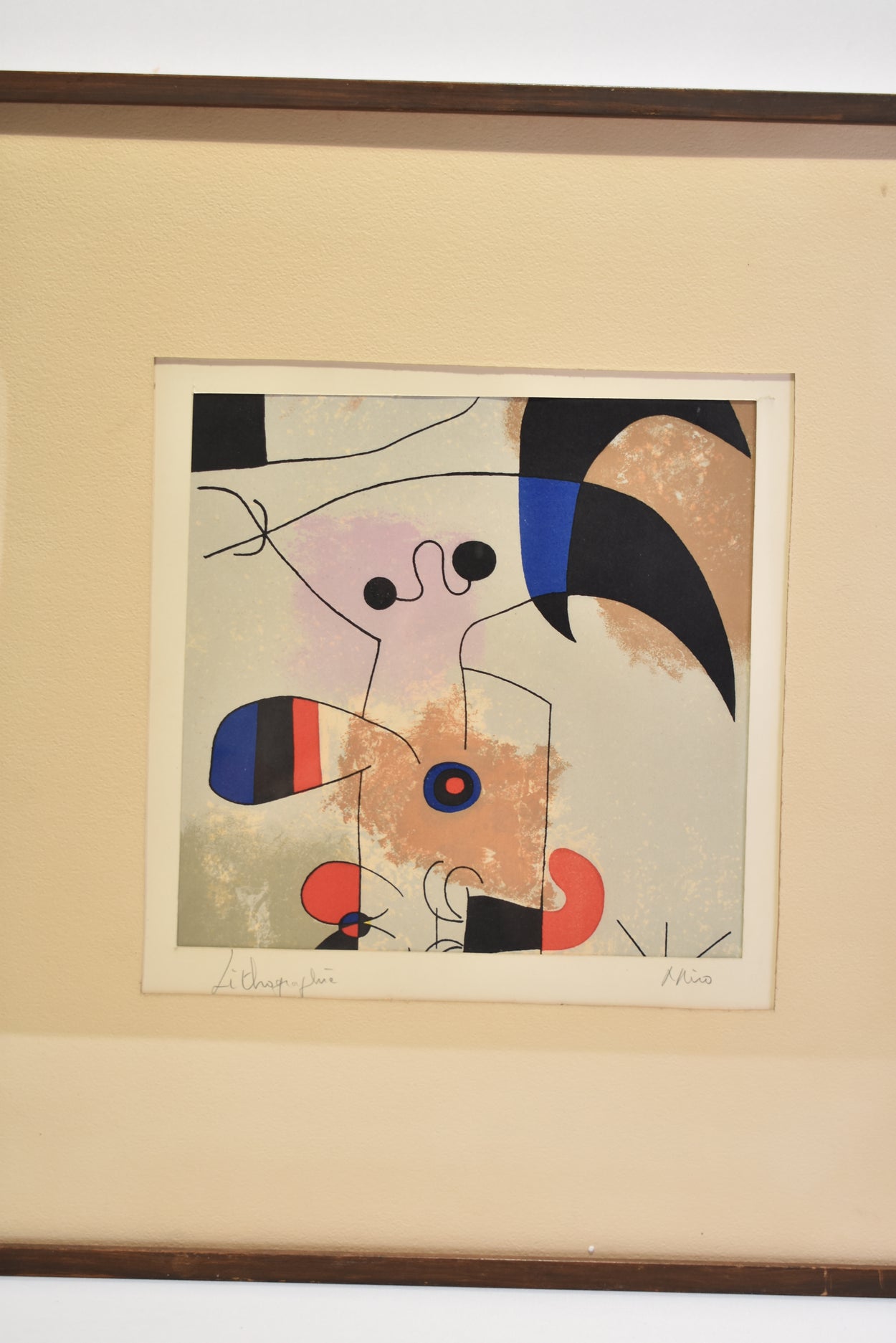 Miró Abstract, Framed Lithograph