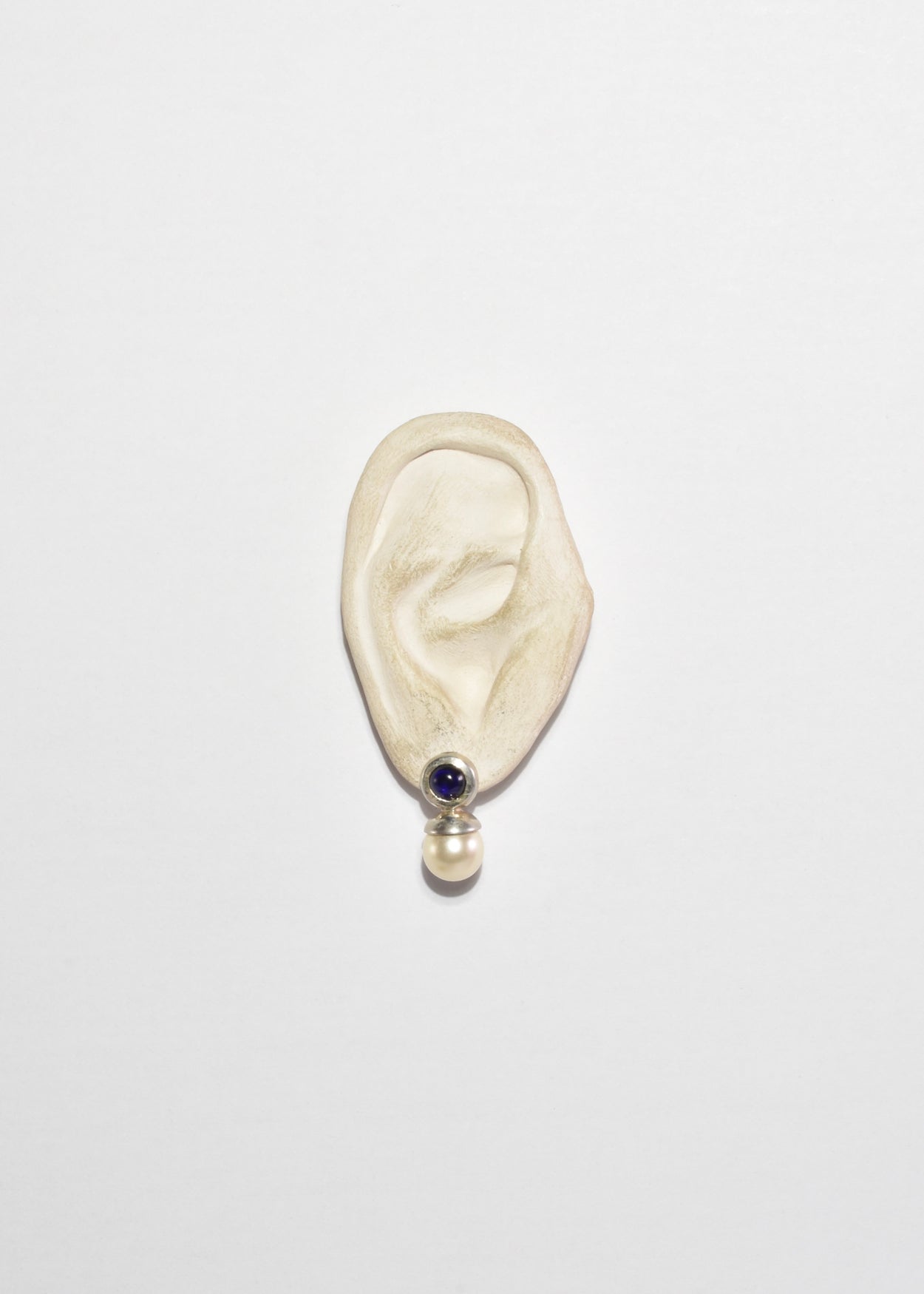 Blue Glass Pearl Earrings