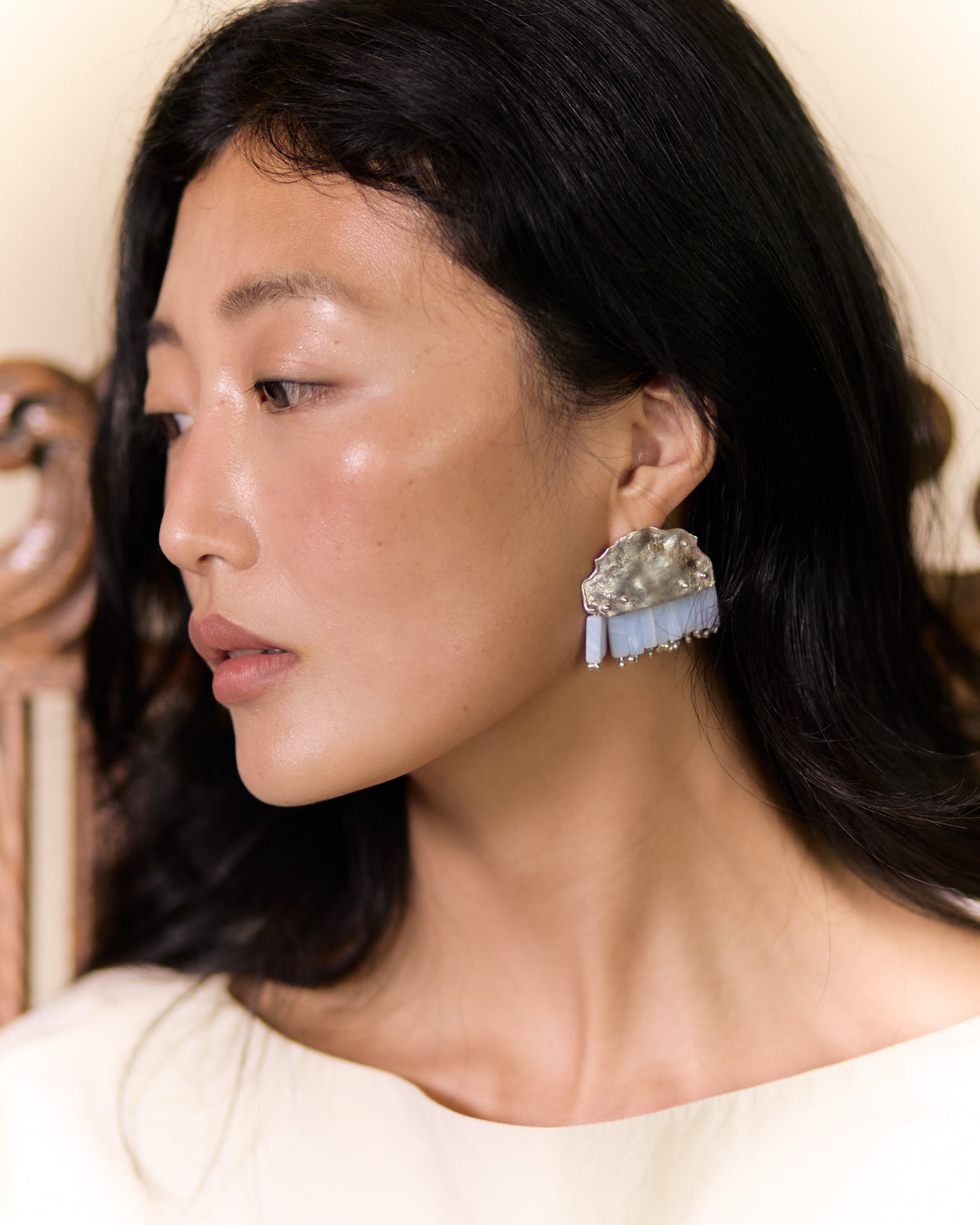 Agate Tassel Earrings