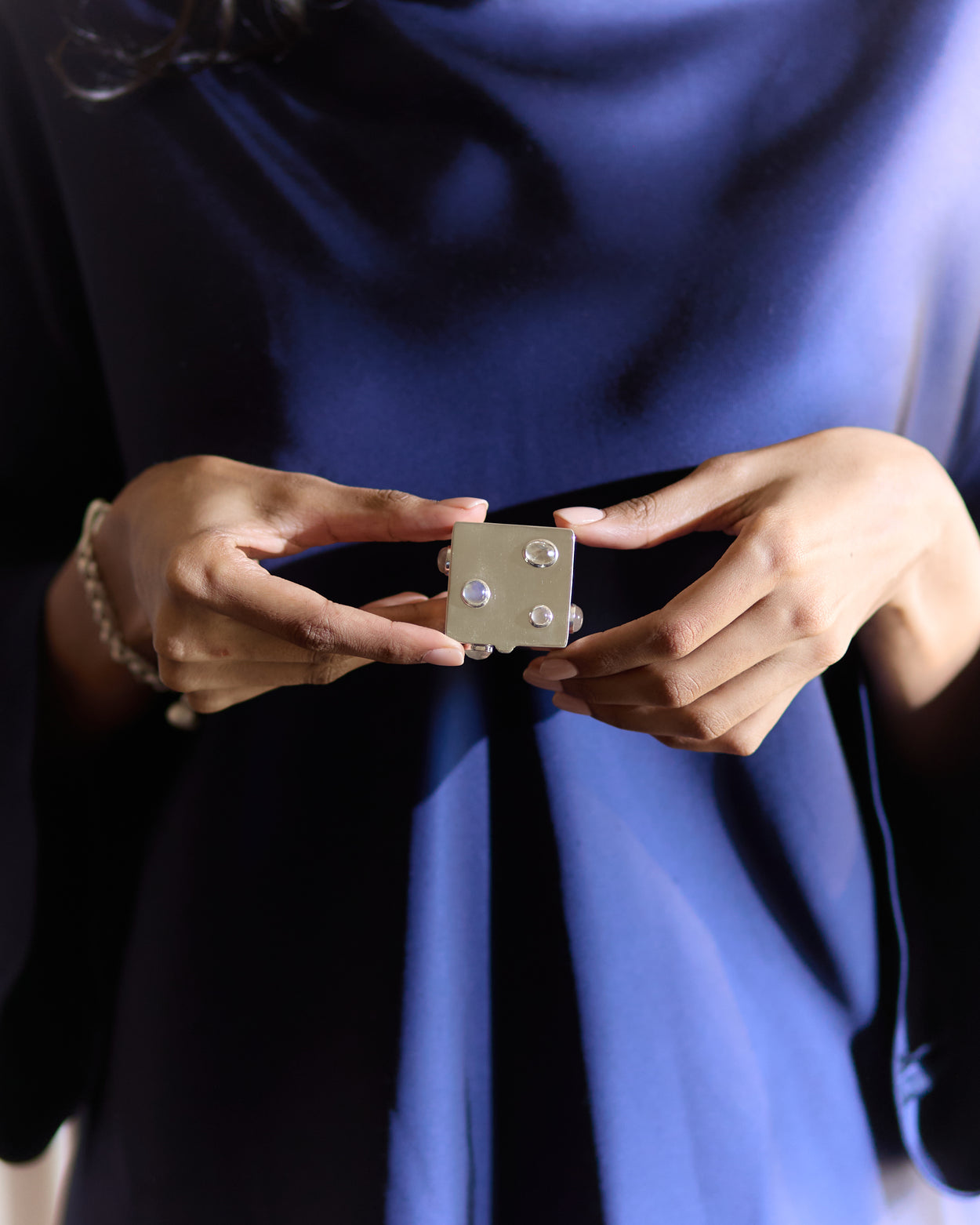 Sterling Quartz Pillbox