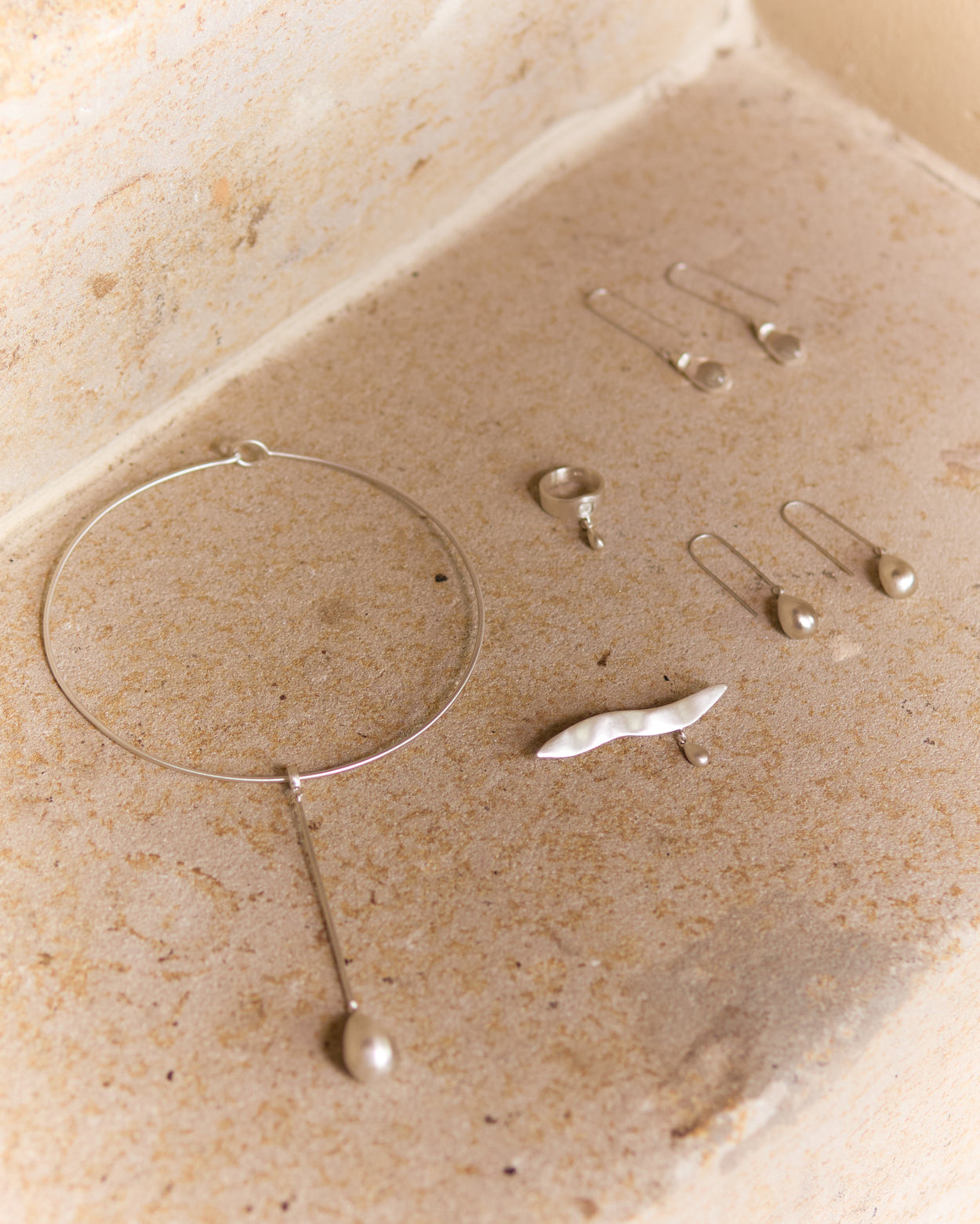 Sterling Teardrop Brooch