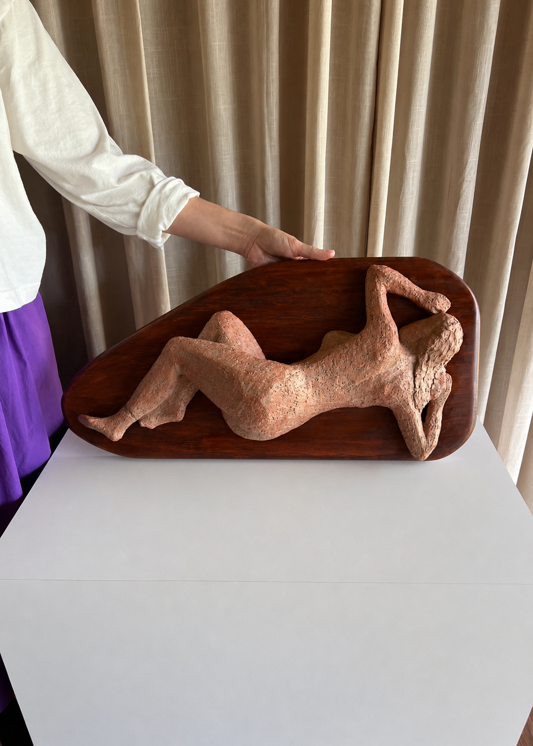 Terracotta Reclining Figure Sculpture