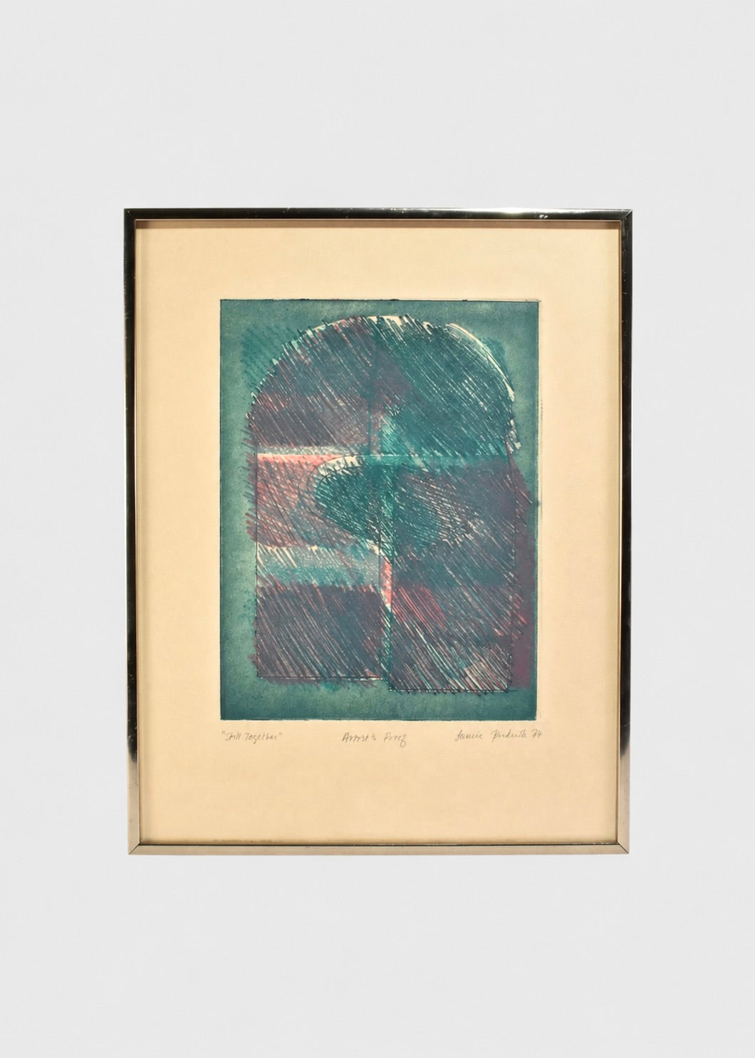 Abstract Pastel Composition, Framed