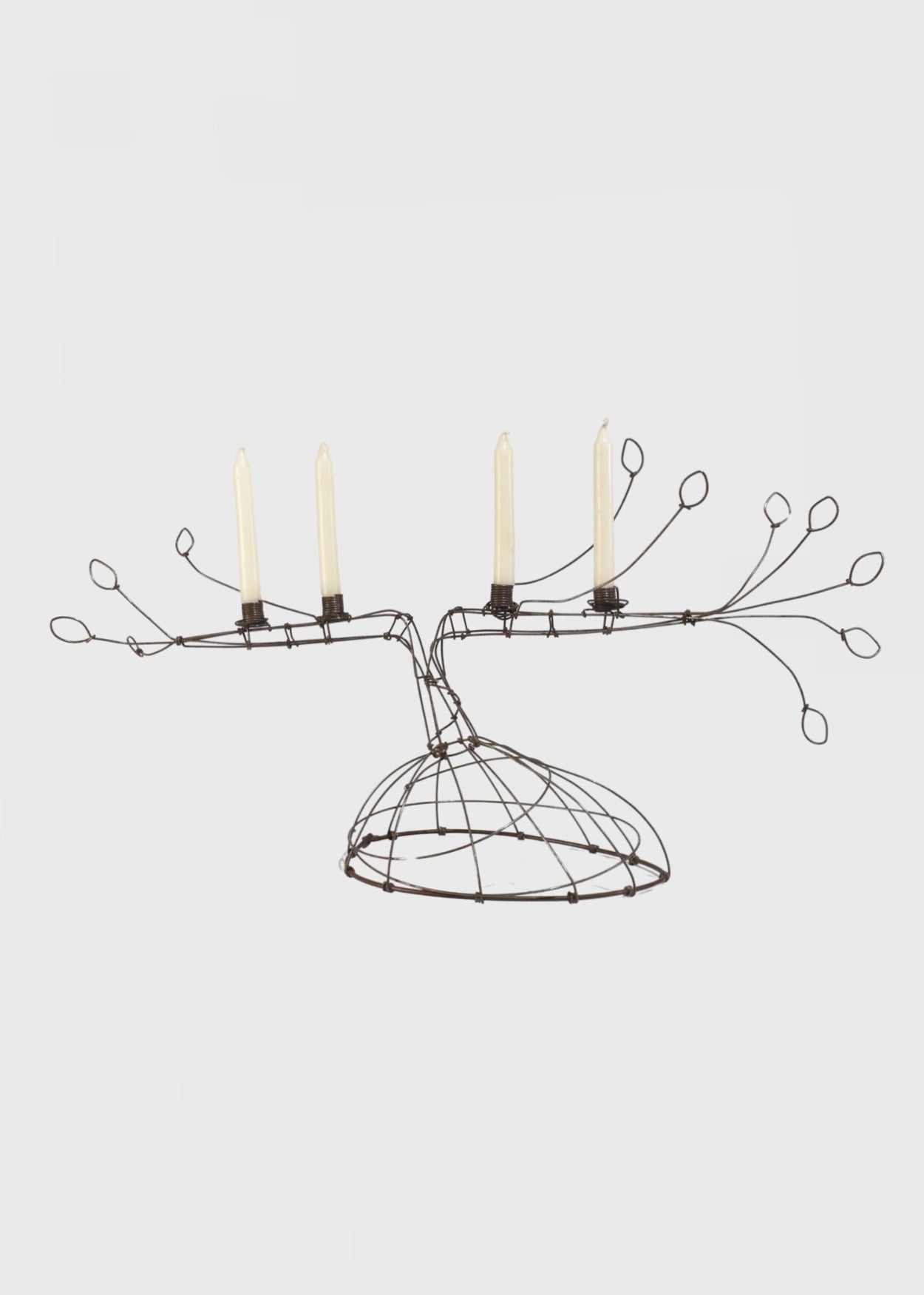 Sculptural Wire Candelabra