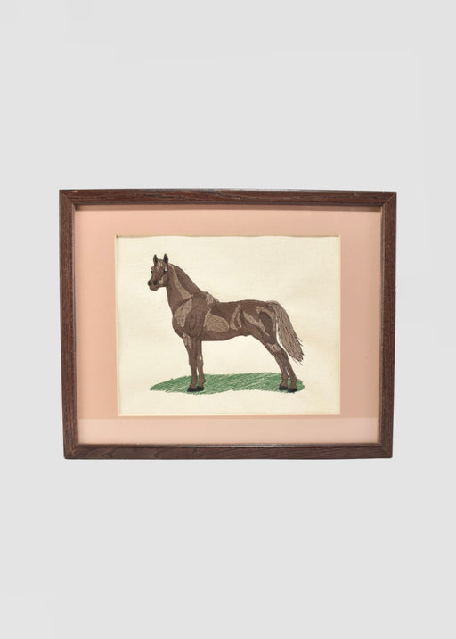 Embroidered Horse Study, Framed
