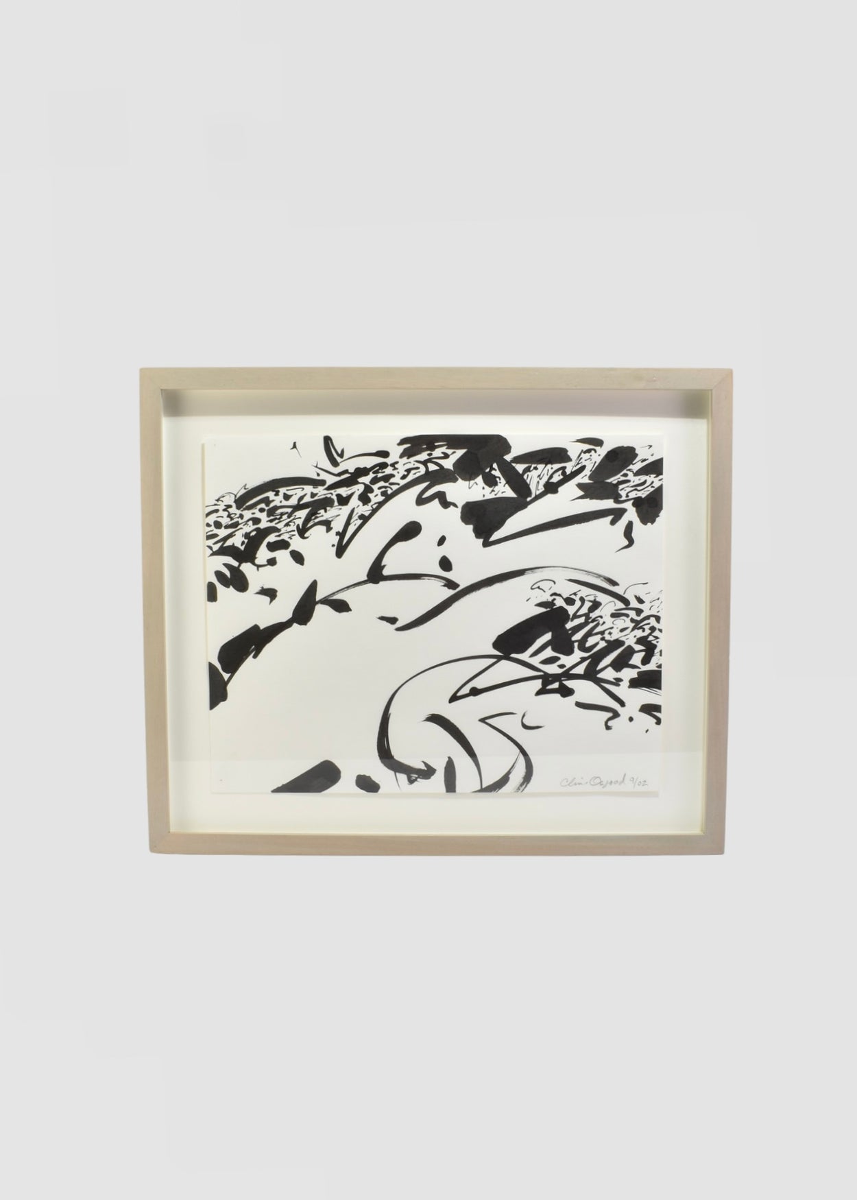 Abstract Ink on Paper, Framed