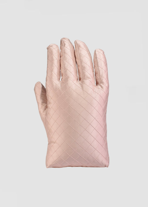 Right Hand Pillow in Pink Diamond Quilted Silk