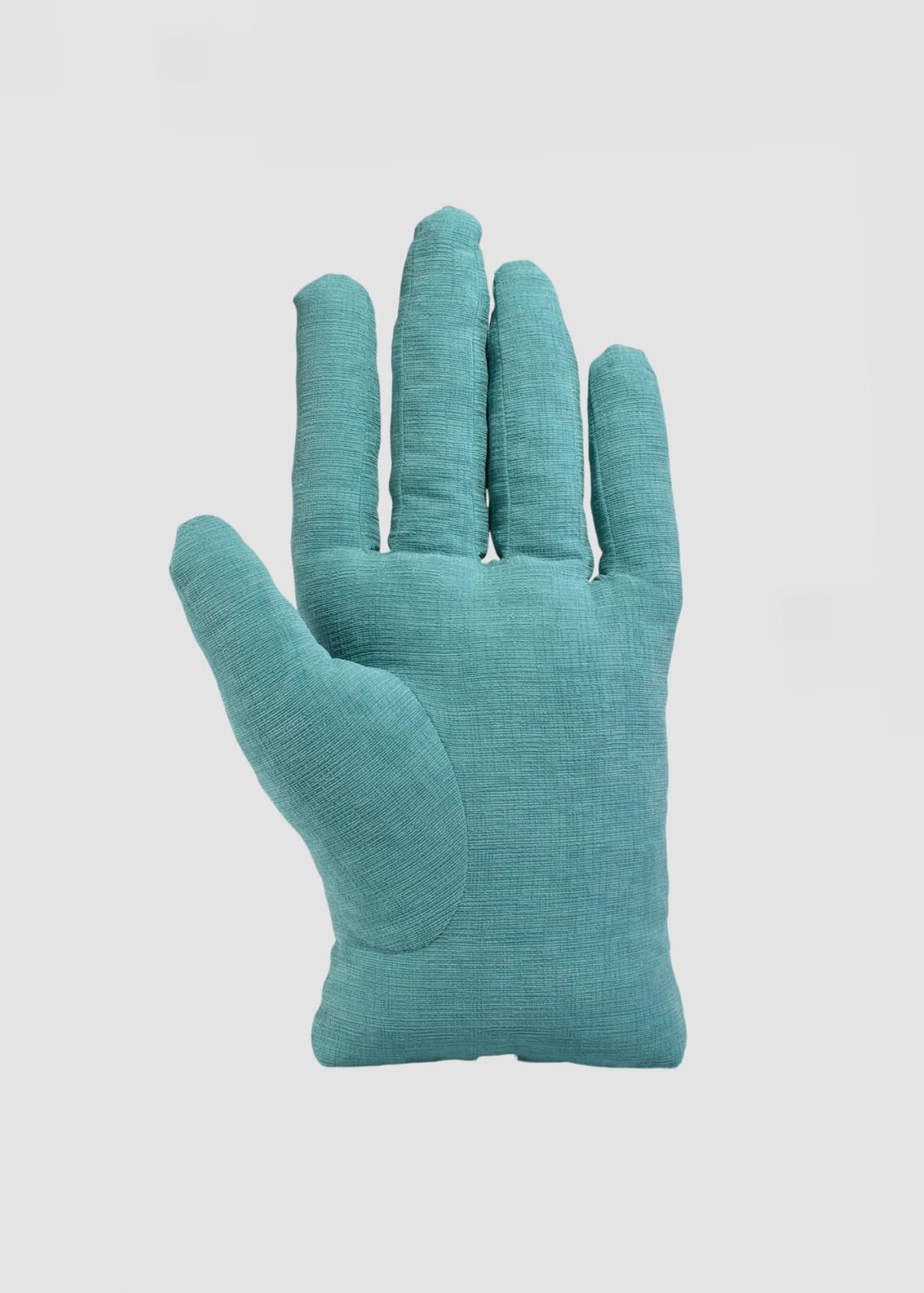 Left Hand Pillow in Teal Chenille