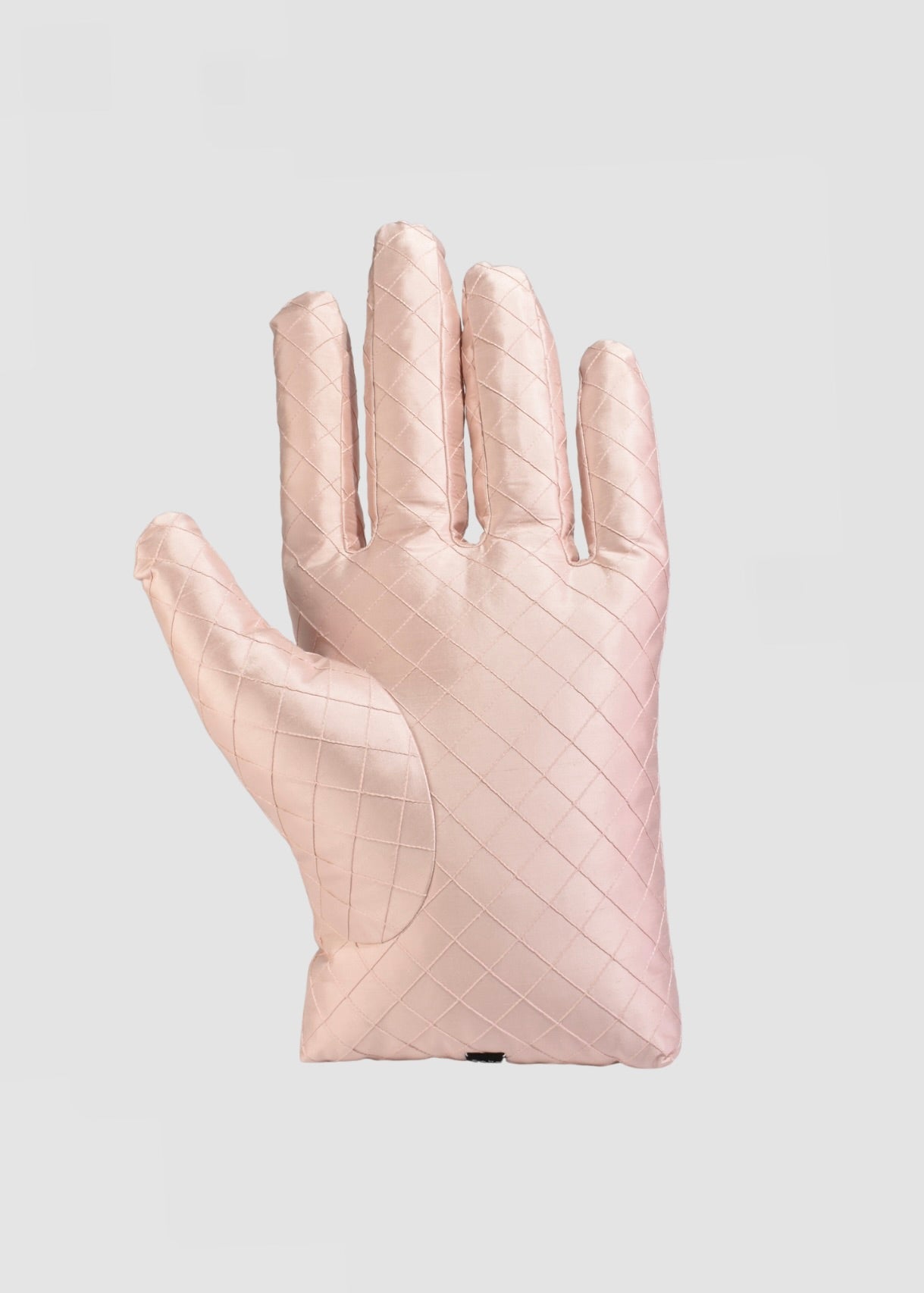 Left Hand Pillow in Pink Diamond Quilted Silk
