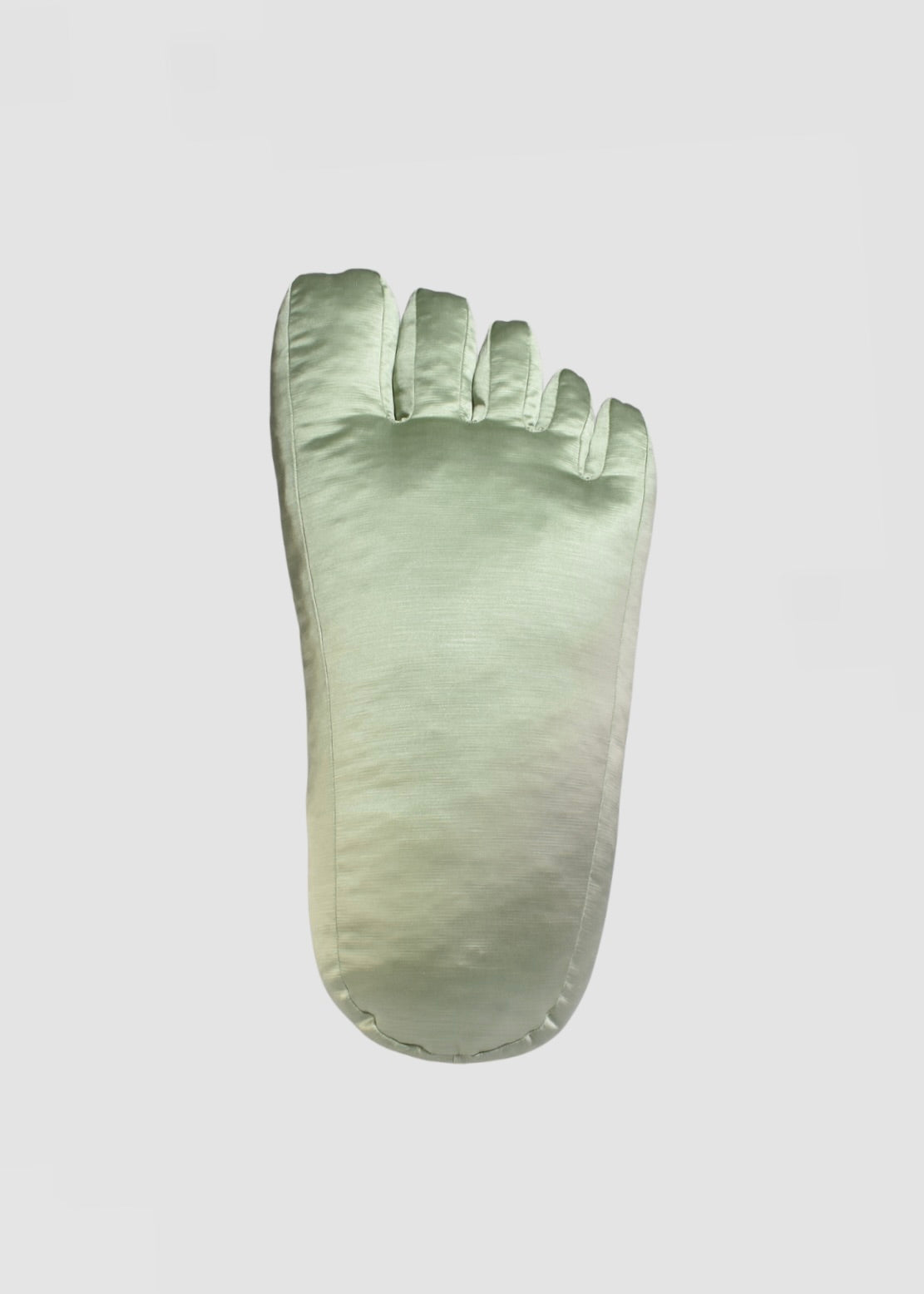 Foot Pillow in Green Silk Dupioni