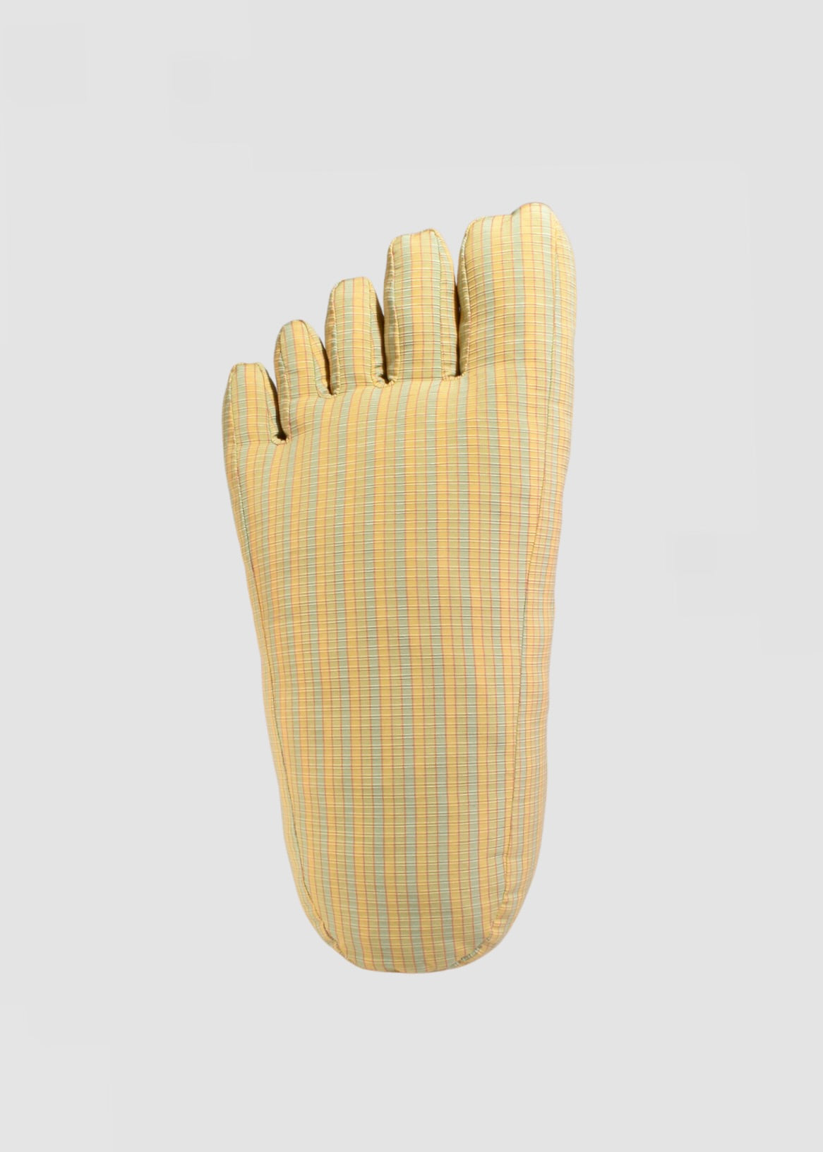 Foot Pillow in Yellow Check