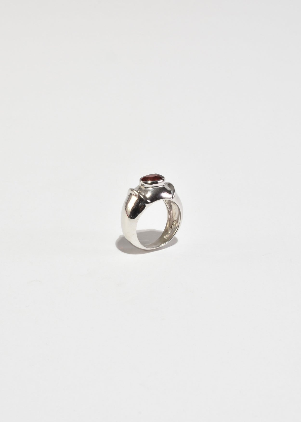 Faceted Ruby Ring