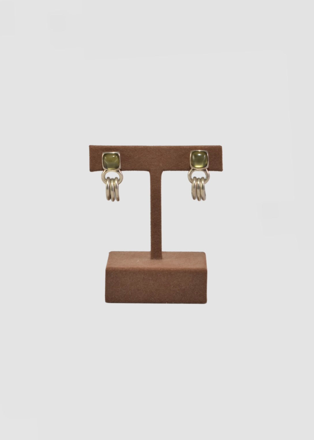 Glass Hoop Fringe Earrings