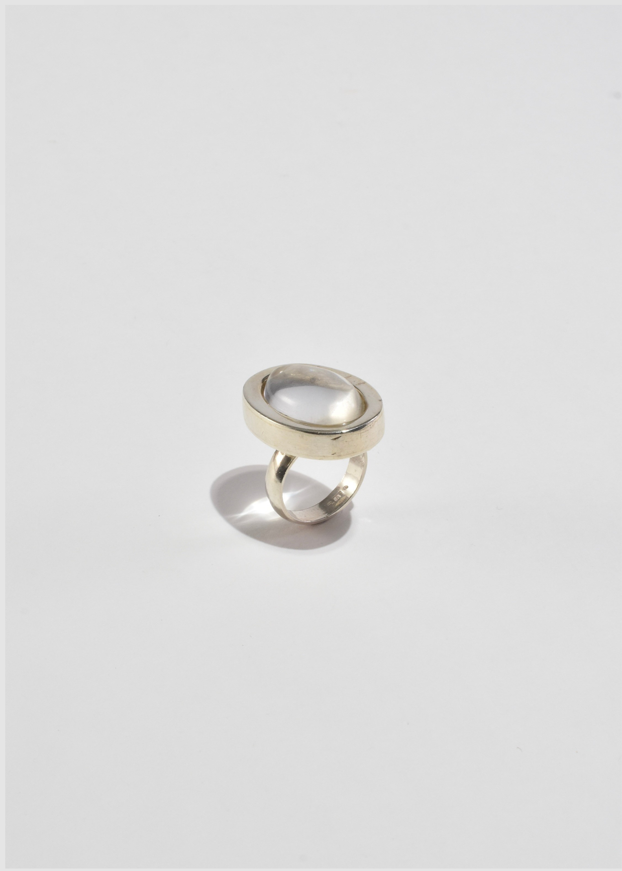 Oval Crystal Ring