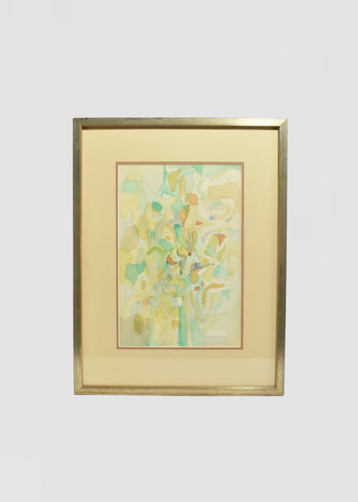 Layered Watercolor Composition, Framed