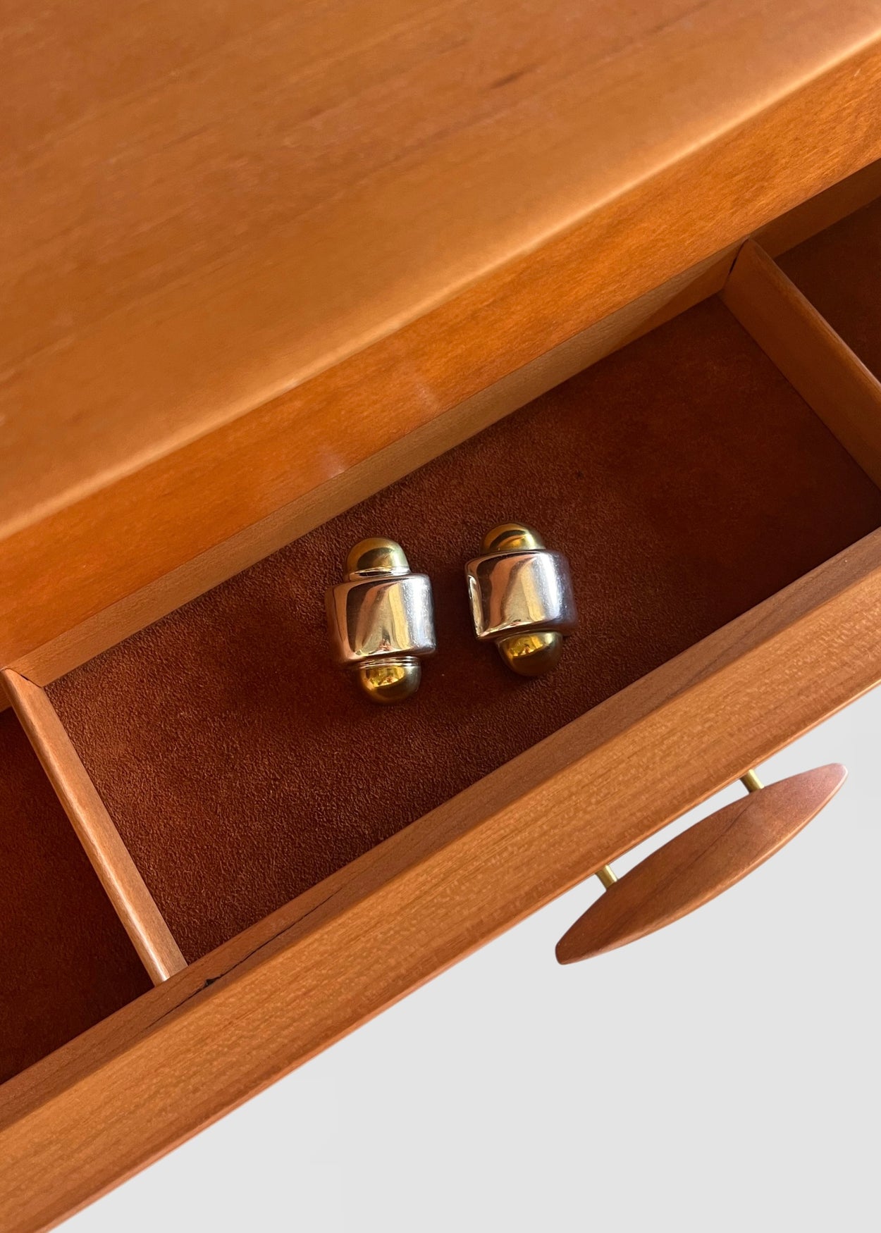 Two-Tone Statement Earrings