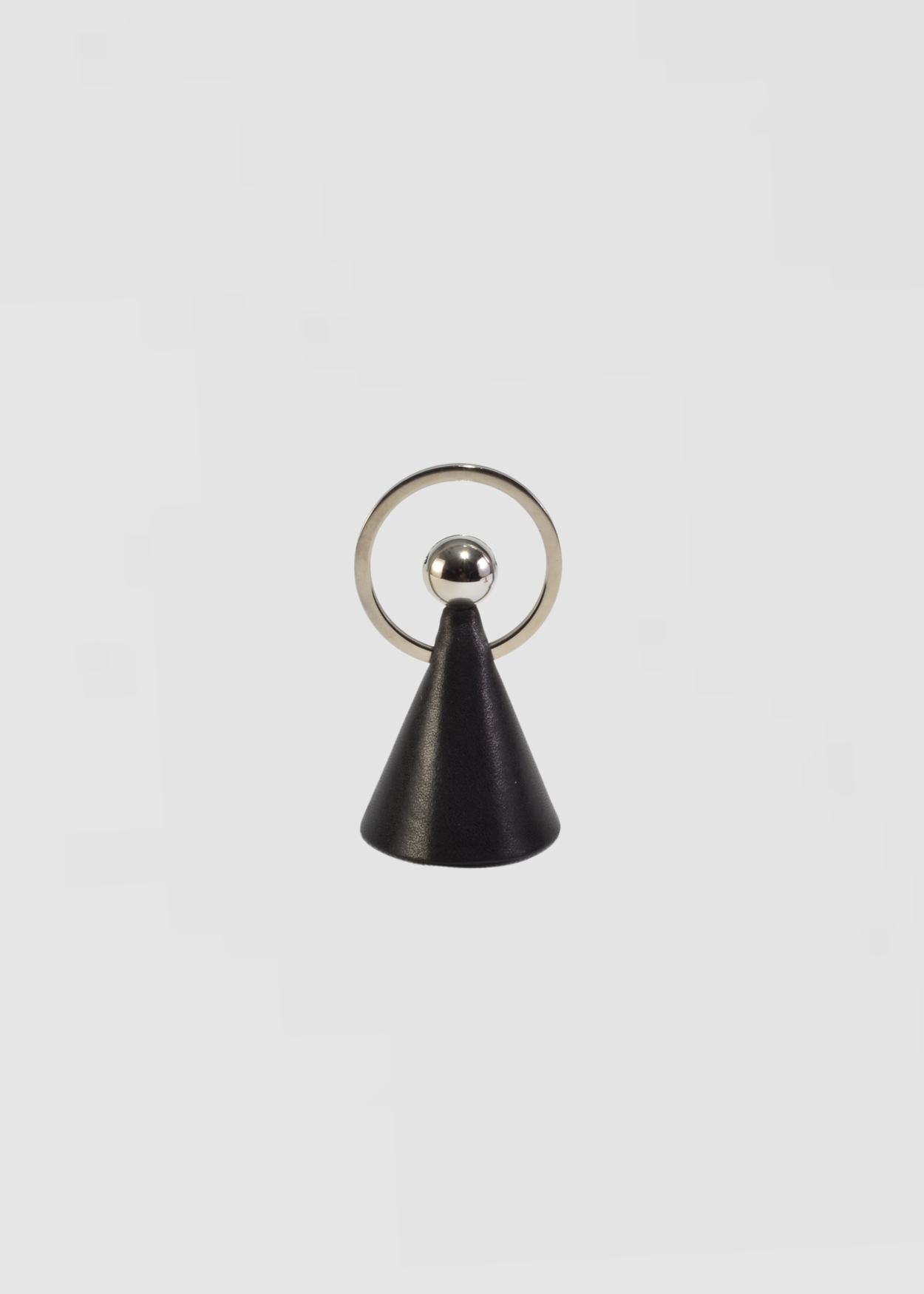 Leather Key Ring in Black