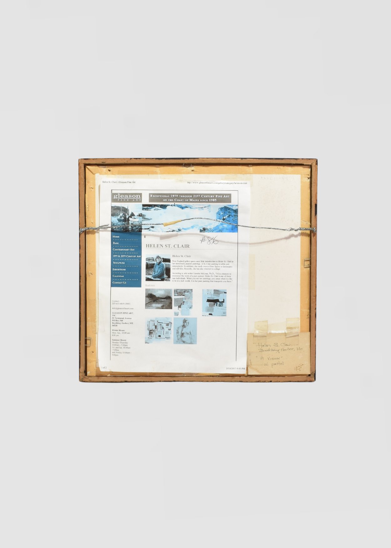 Helen St. Clair 'A Vision', Framed