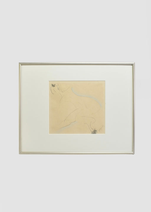 Figurative Line Drawing, Framed