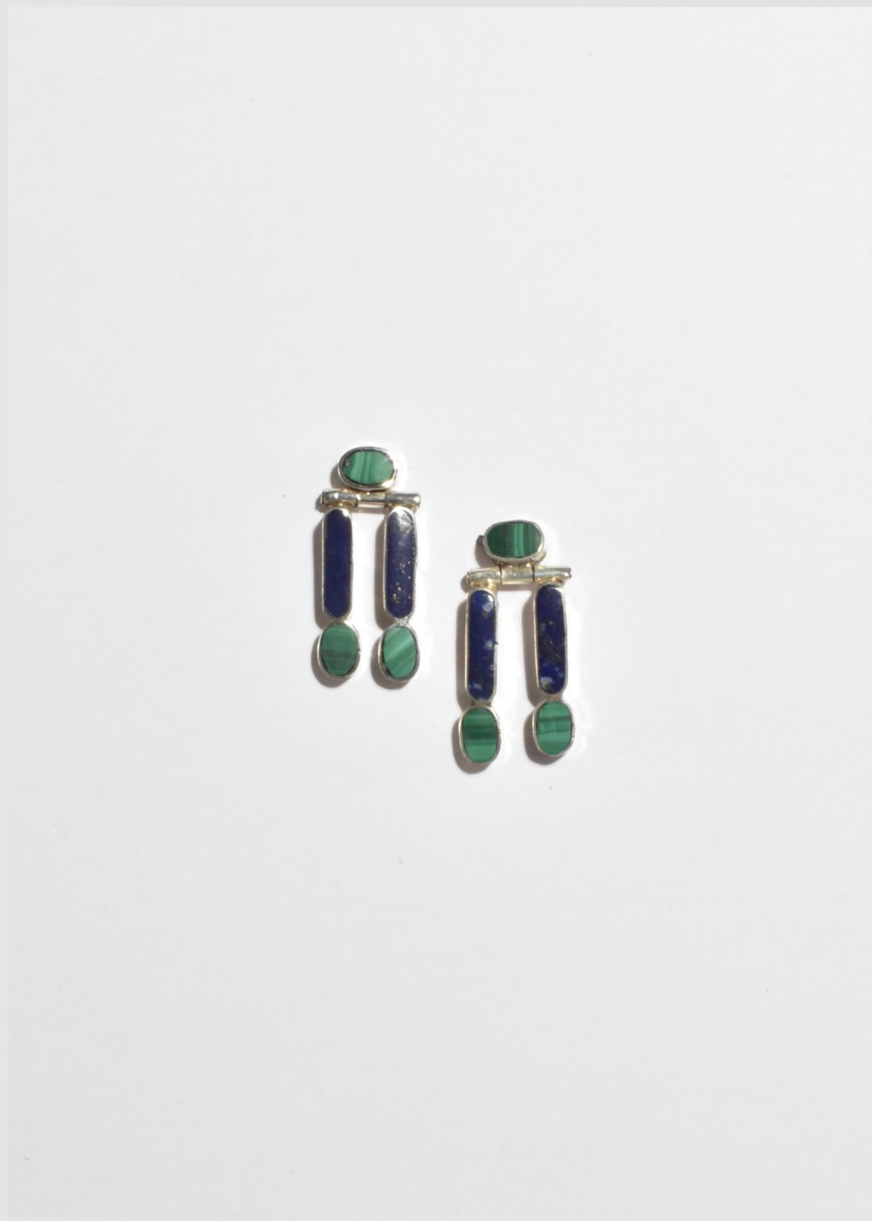 Malachite Lapis Earrings