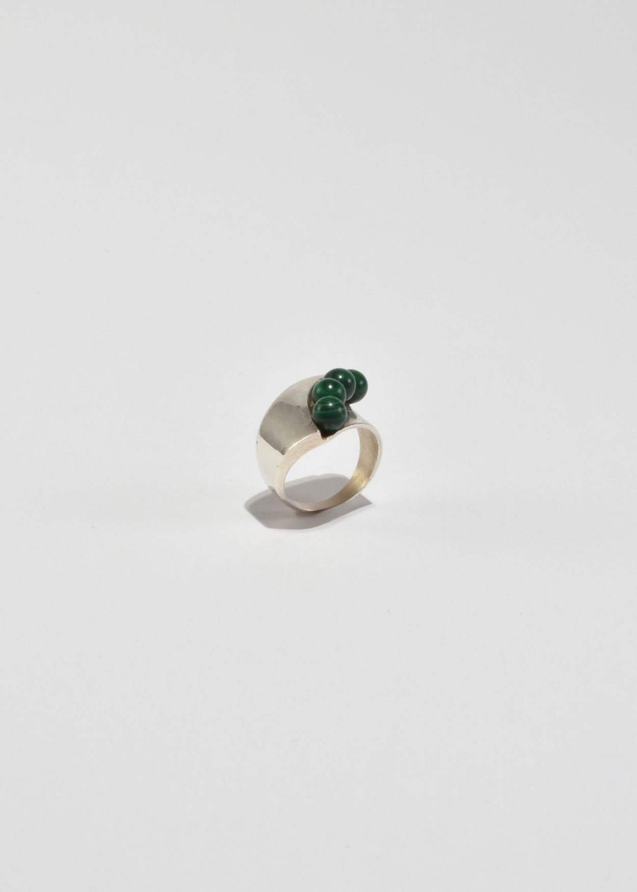 Modernist Malachite Ring