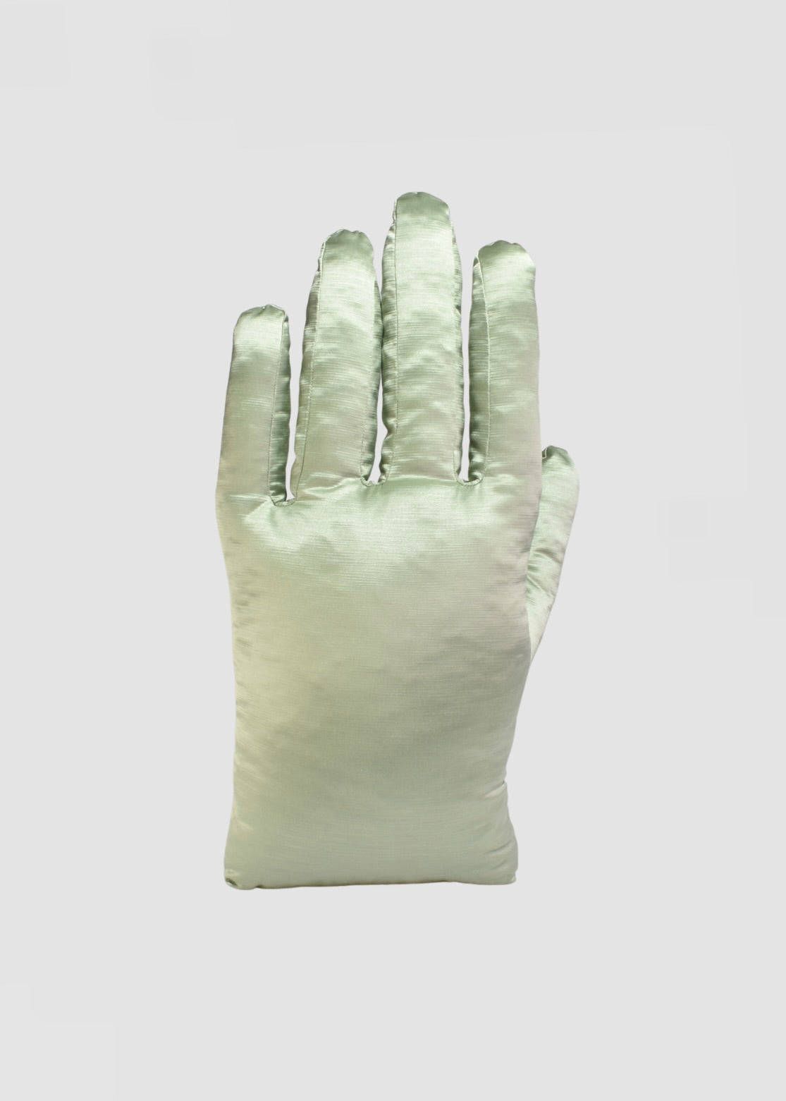 Left Hand Pillow in Green Silk Dupioni