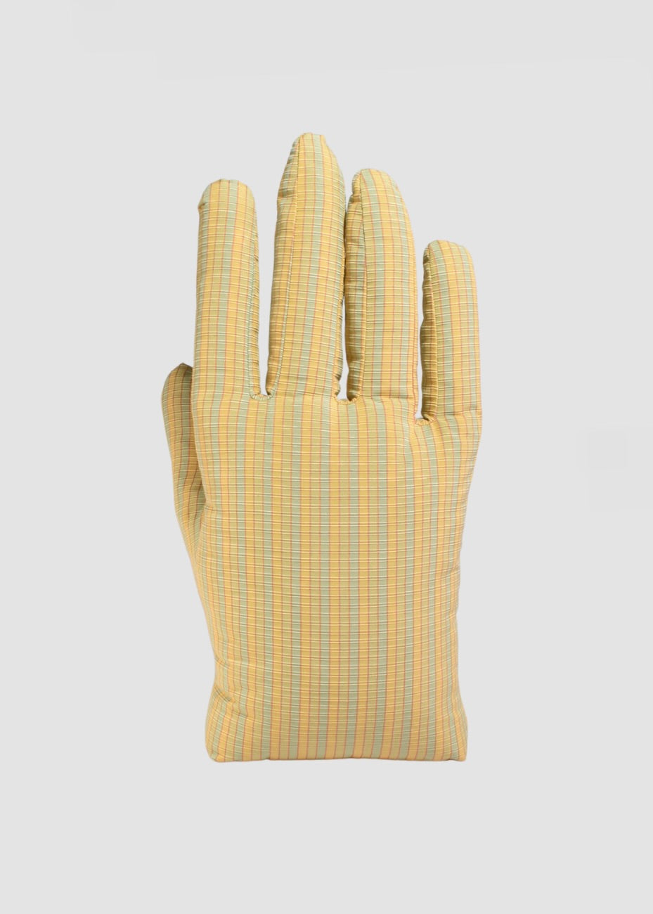 Right Hand Pillow in Yellow Check