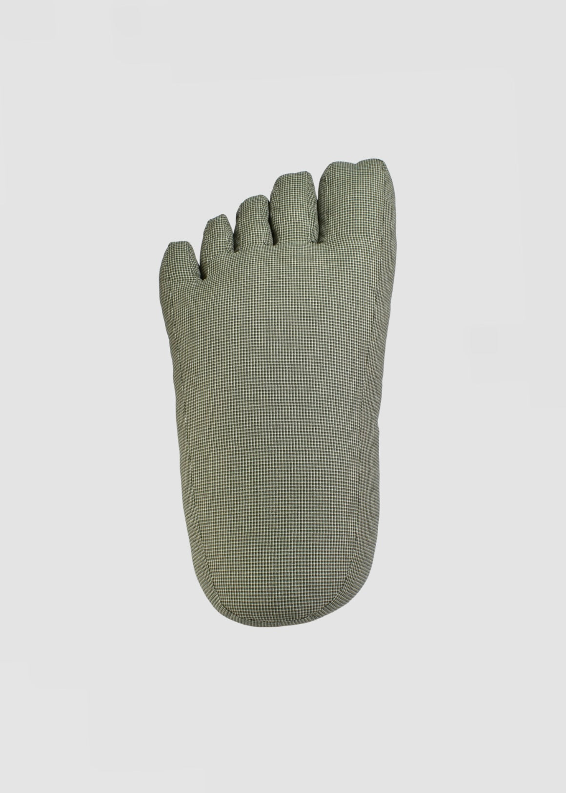 Foot Pillow in Green Tweed