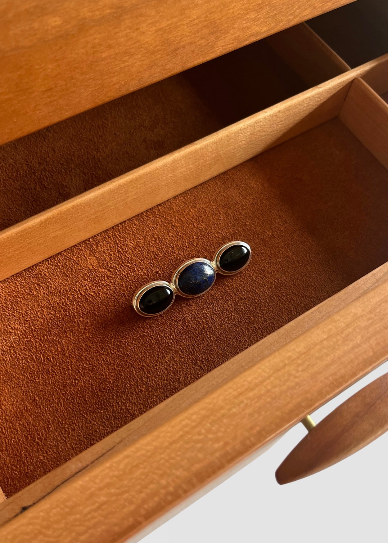 Lapis Onyx Brooch