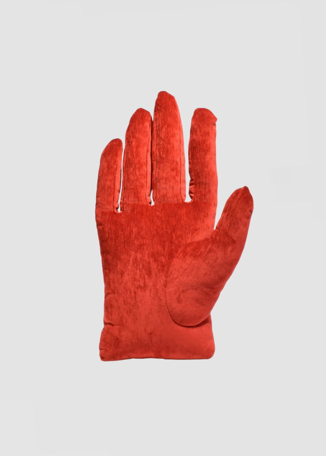 Right Hand Pillow in Red Chenille