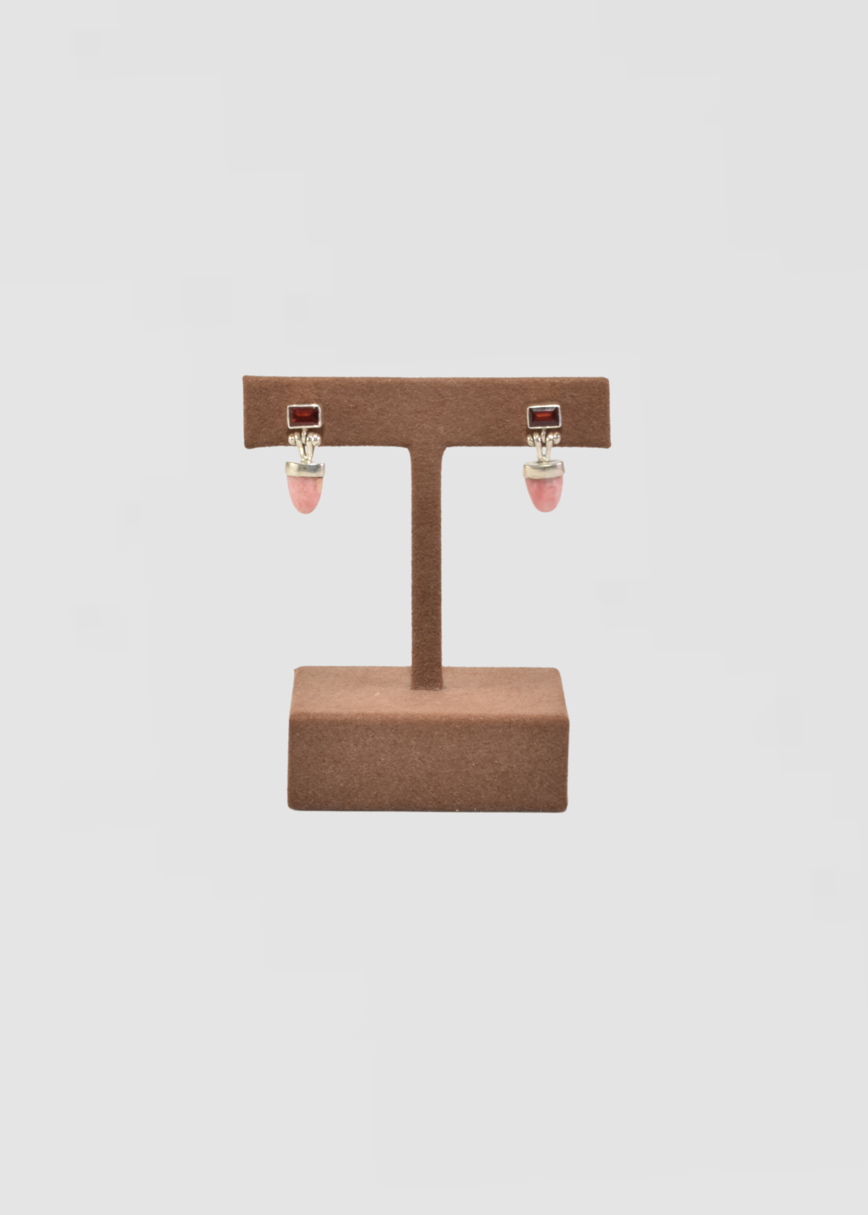 Ruby Rhodochrosite Earrings