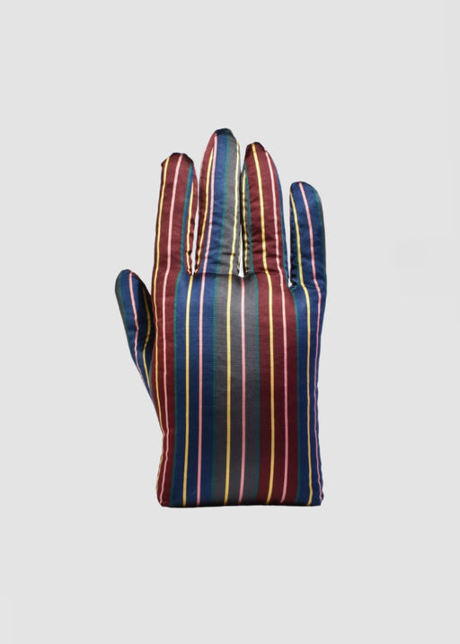 Right Hand Pillow in Striped Silk
