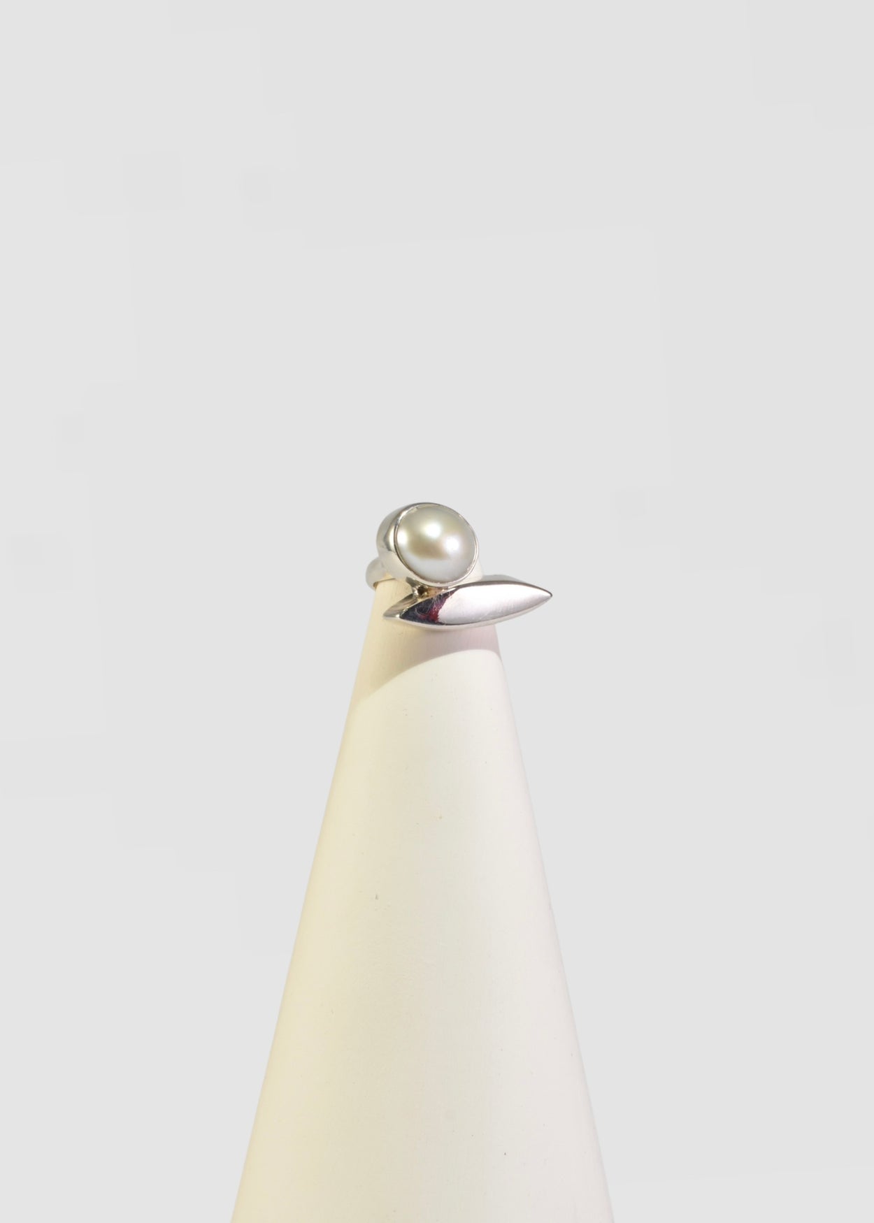 Asymmetrical Pearl Ring