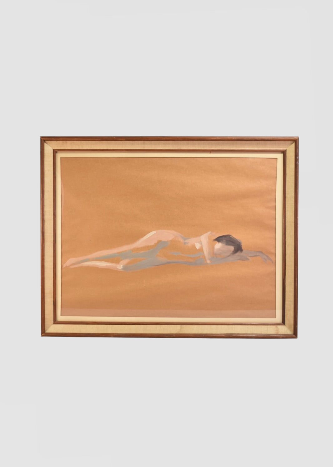 Reclining Nude Painting, Framed