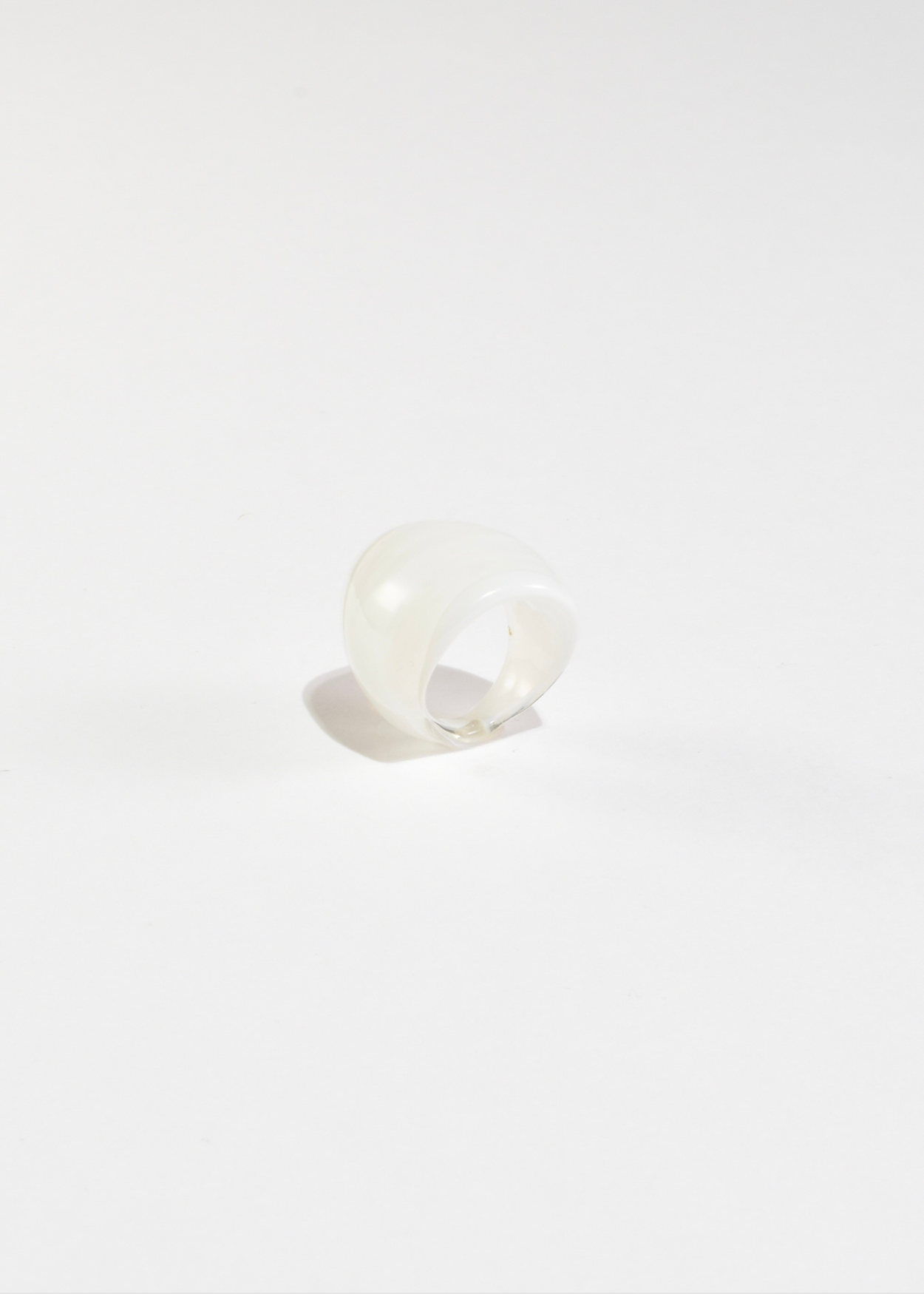 White Glass Ring