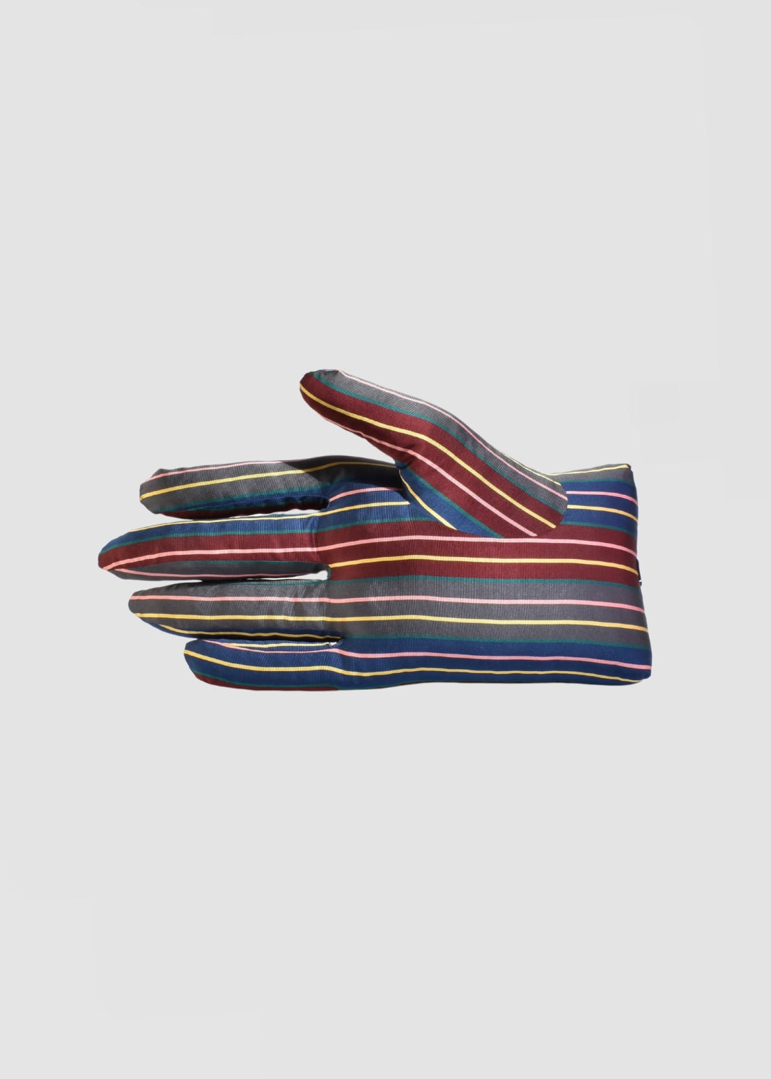 Right Hand Pillow in Striped Silk