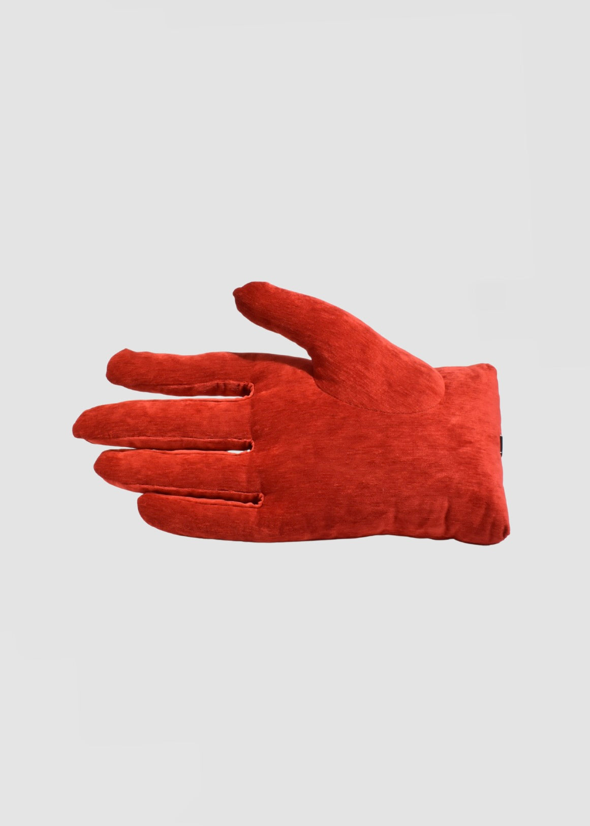 Right Hand Pillow in Red Chenille