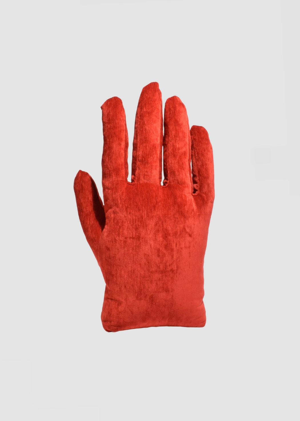 Right Hand Pillow in Red Chenille