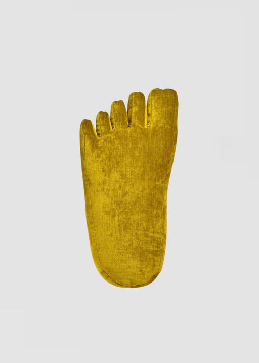 Foot Pillow in Chartreuse Chenille