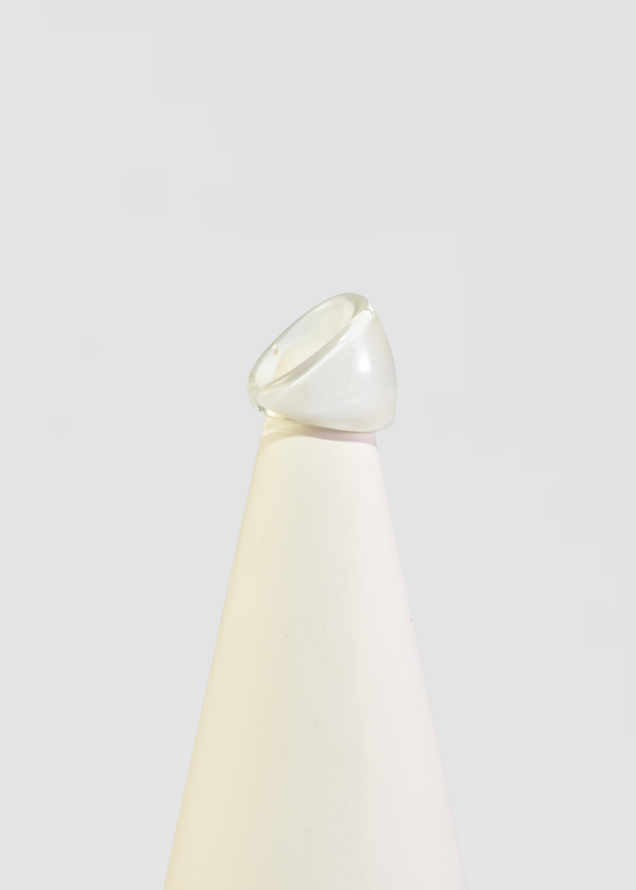 White Glass Ring