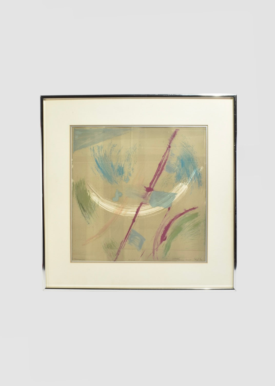'Wind' Monoprint, Framed