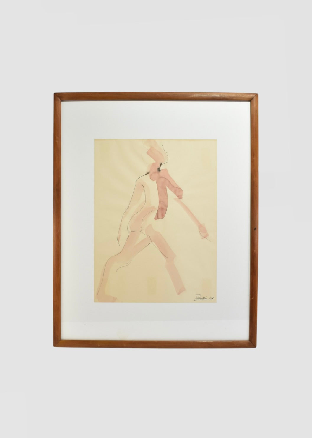 Watercolor Figure, Framed