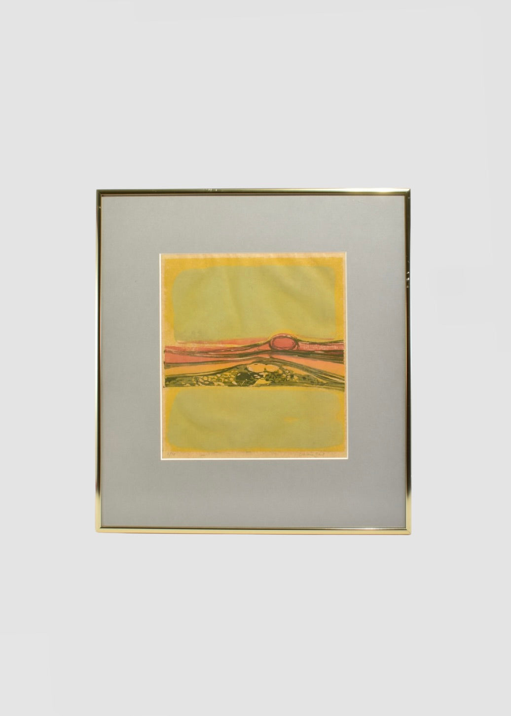 Horizon Lithograph, Framed