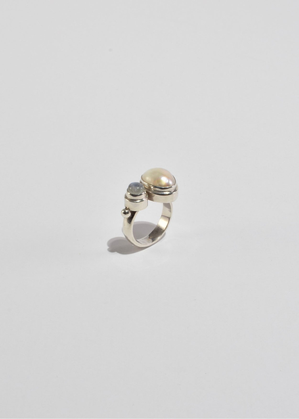Pearl Moonstone Ring