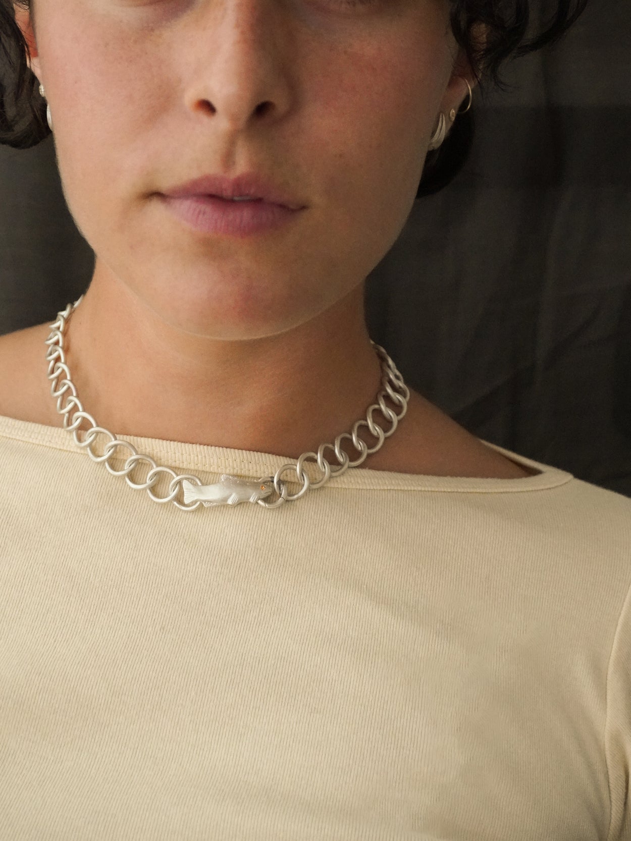 Yellow Sapphire Trout Necklace