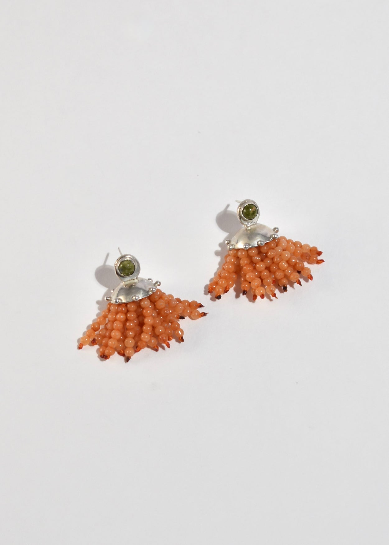 Agate Fringe Cupola Earrings