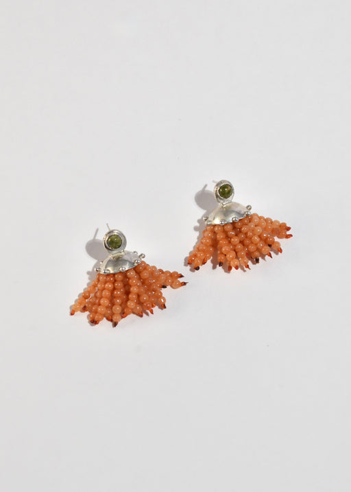 Agate Fringe Cupola Earrings
